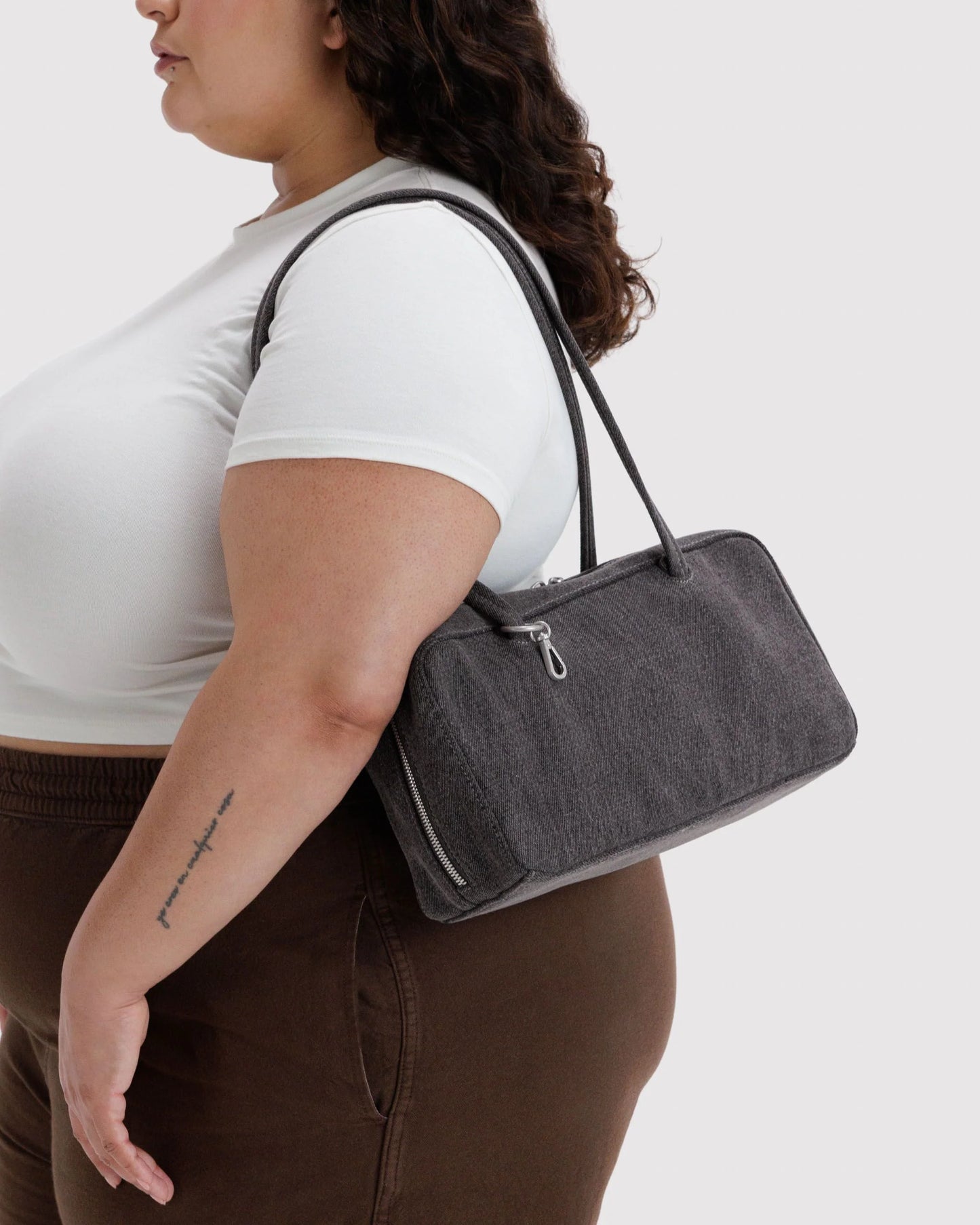 BAGGU Denim Bowler Bag
